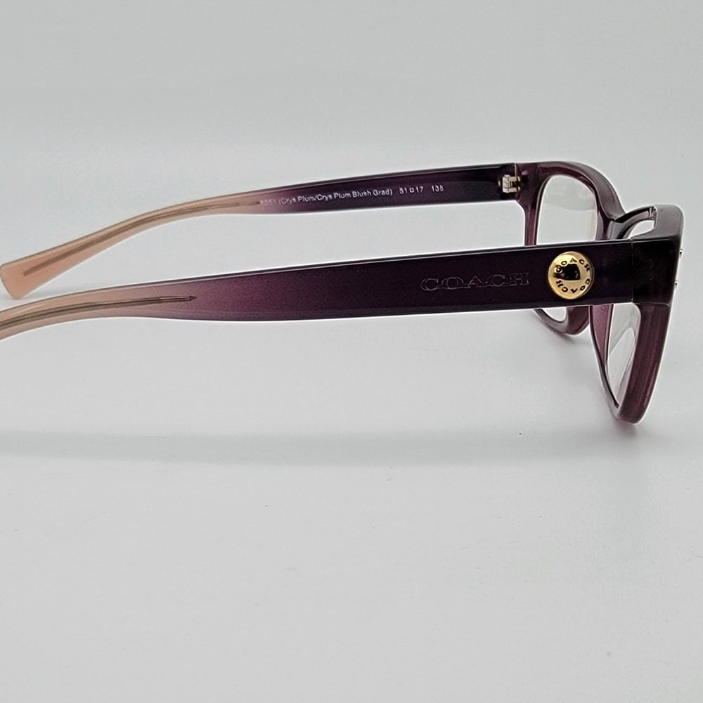 Coach HC6082 5351 Crystal Plum Crystal Plum Blush Gradient Eyeglasses Frame 51mm - Picture 6 of 14